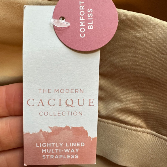 Cacique Lane Bryant Bra 44DD Lightly Lined Multi-Way Strapless Comfort Bliss NWT - Picture 8 of 9